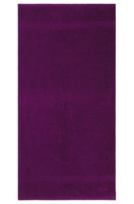 Badhanddoek van Ege&iuml;sche katoen met logo, Lila