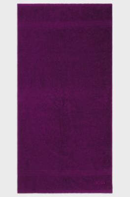 Logo bath towel in Aegean cotton, Purple