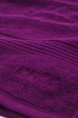 Badhanddoek van Ege&iuml;sche katoen met logo, Lila