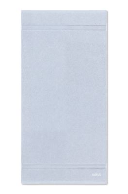 Cotton bath towel with tonal embroidered logo, Light Blue