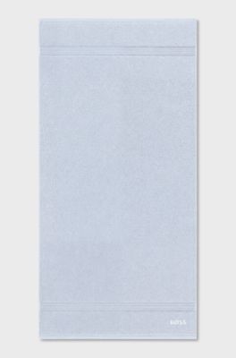 Cotton bath towel with tonal embroidered logo, Light Blue