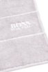 Finest Egyptian cotton bath towel with logo border, Silver