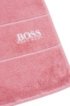 Finest Egyptian cotton bath towel with logo border, light pink