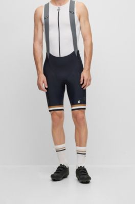 BOSS &ASSOS コラボビブショーツXL 黒 BOSSカラーのストライプ
