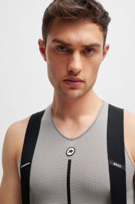 BOSS x ASSOS X-frame bib shorts with pressure-free waist, Black