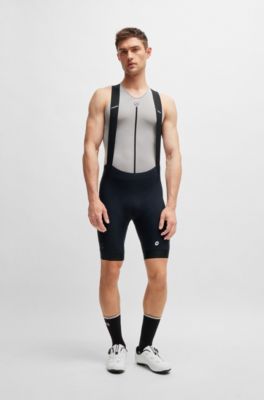 BOSS x ASSOS X-frame bib shorts with pressure-free waist, Black