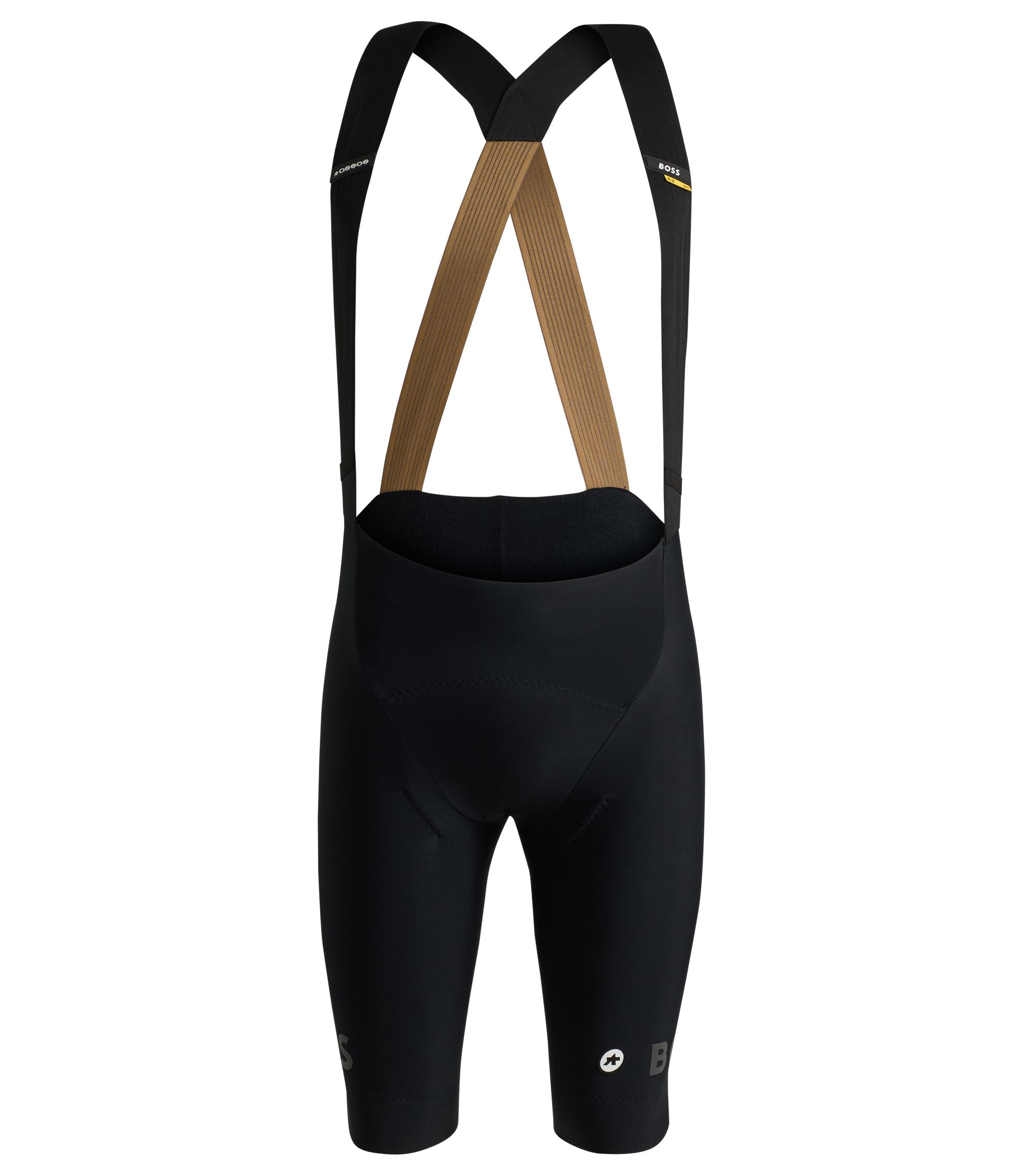 BOSS &ASSOS コラボビブショーツXL 黒 BOSSカラーのストライプ BOSS &ASSOS コラボビブショーツXL 黒 BOSSカラーのストライプ BOSS