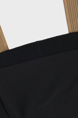 BOSS x ASSOS bib shorts with shock-absorbing foam insert, Black