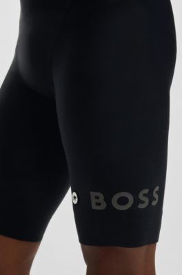 BOSS x ASSOS bib shorts with shock-absorbing foam insert, Black