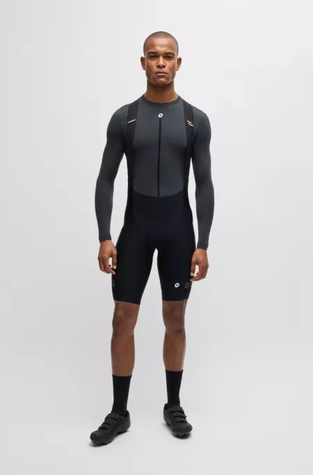 BOSS x ASSOS bib shorts with shock-absorbing foam insert