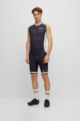 BOSS - BOSS x ASSOS UPF50+ jersey top with branding - Black