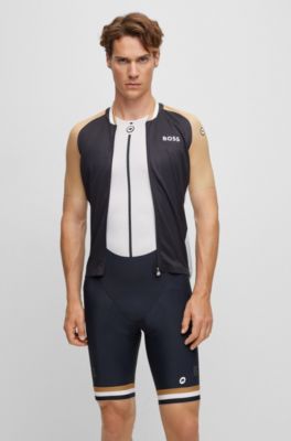BOSS &ASSOS コラボビブショーツXL 黒 BOSSカラーのストライプ BOSS &ASSOS コラボビブショーツXL 黒 BOSSカラーのストライプ