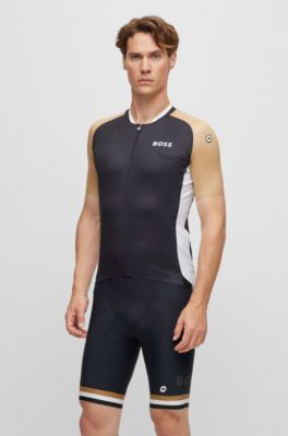 BOSS - BOSS x ASSOS UPF50+ jersey top with branding - Black