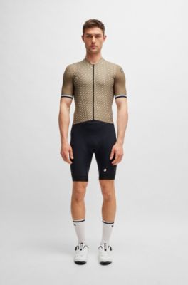 BOSS x ASSOS training jersey with breathable quick-dry front, Beige