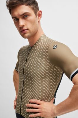 BOSS x ASSOS training jersey with breathable quick-dry front, Beige