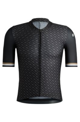 BOSS x ASSOS training jersey with breathable quick-dry front, Black