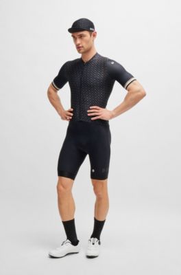 BOSS x ASSOS training jersey with breathable quick-dry front, Black