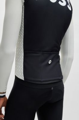 BOSS x ASSOS thermal jersey with contrast back, Light Beige