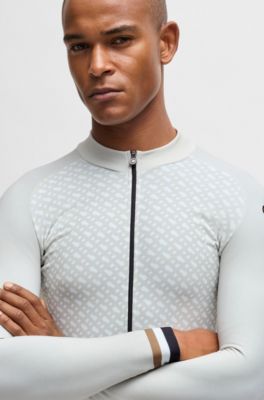 BOSS x ASSOS thermal jersey with contrast back, Light Beige