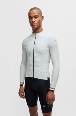 BOSS x ASSOS thermal jersey with contrast back, Light Beige