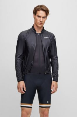 BOSS - BOSS x ASSOS packable wind jacket with branding - Black