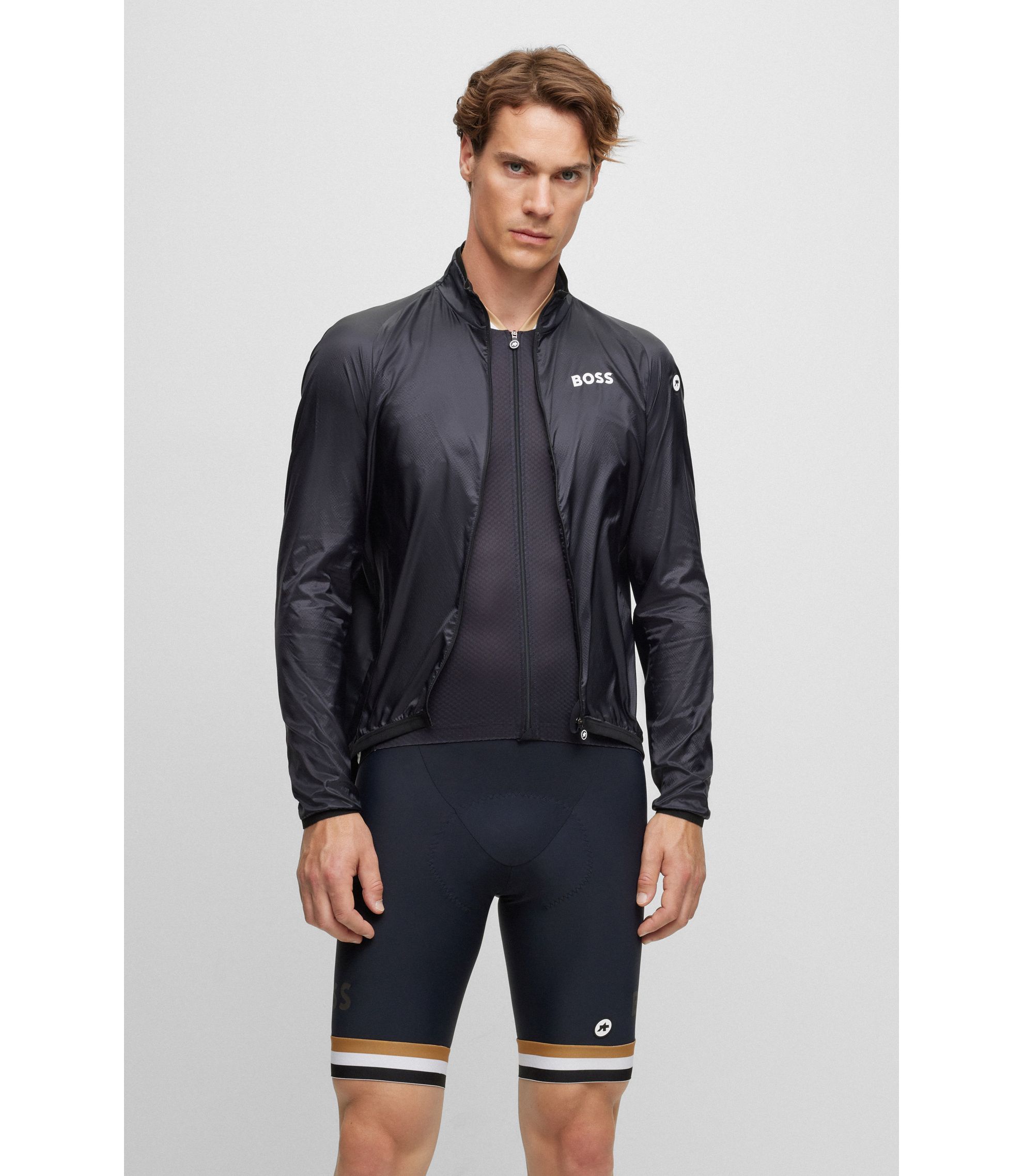 BOSS X ASSOS ブラックサイクルジャケット BOSS X ASSOS ブラックサイクルジャケット BOSS - BOSS x ASSOS