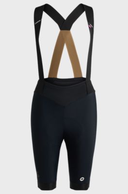 BOSS x ASSOS X-frame bib shorts with shock-absorbing foam insert, Black