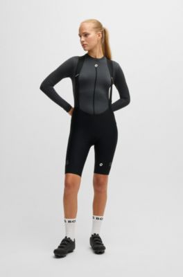 BOSS &ASSOS コラボビブショーツXL 黒 BOSSカラーのストライプ BOSS