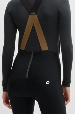 BOSS x ASSOS bib shorts with shock-absorbing foam insert, Black