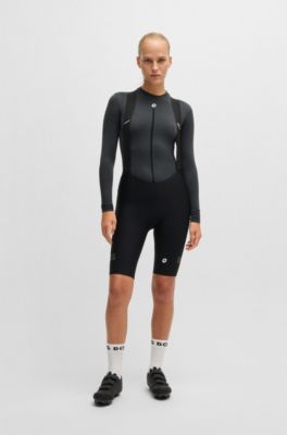 BOSS x ASSOS bib shorts with shock-absorbing foam insert, Black