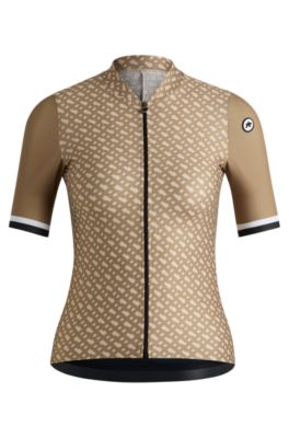 BOSS x ASSOS training jersey with stretchable secure rear pockets, Beige