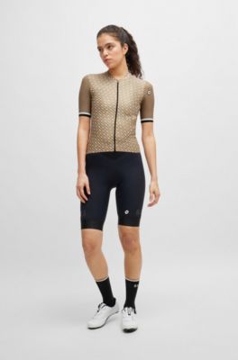 BOSS x ASSOS training jersey with stretchable secure rear pockets, Beige