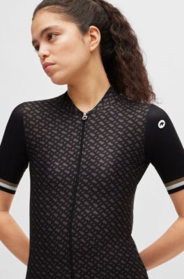 BOSS x ASSOS training jersey with stretchable secure rear pockets, Black
