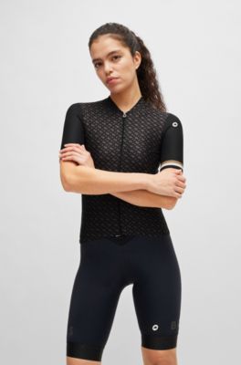 BOSS x ASSOS training jersey with stretchable secure rear pockets, Black