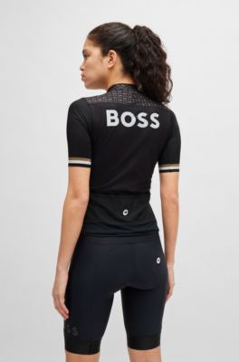 BOSS x ASSOS Maglia da allenamento con tasche posteriori elasticizzate, Nero