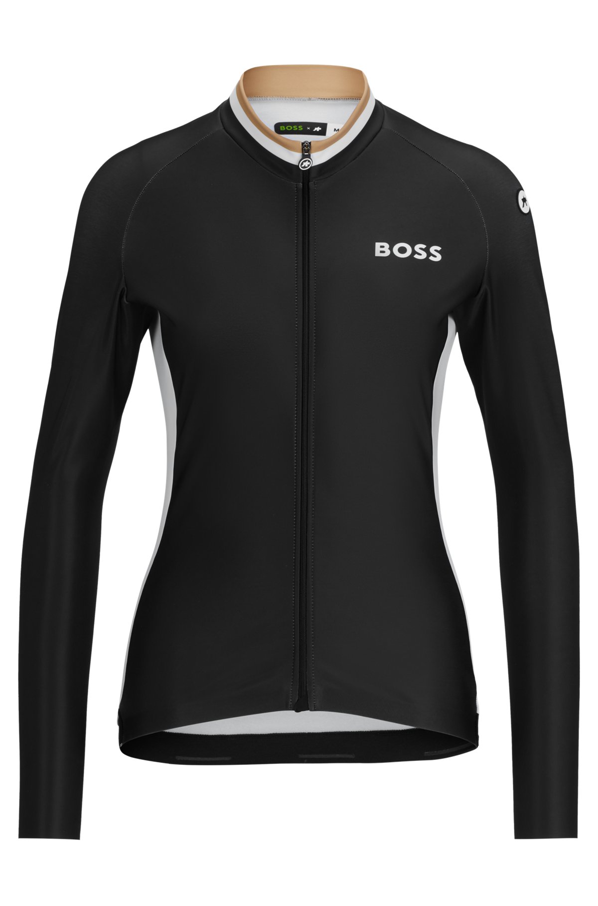 BOSS x ASSOS zip-up jersey top with three rear pockets, Black