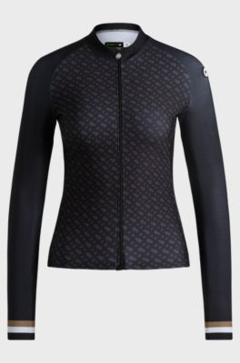 BOSS x ASSOS ブラック トレーニングジャージー 3バックポケット, ブラック
