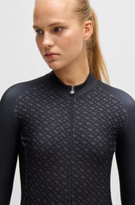 BOSS x ASSOS black training jersey with three rear pockets, Black