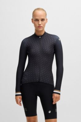 BOSS x ASSOS black training jersey with three rear pockets, Black