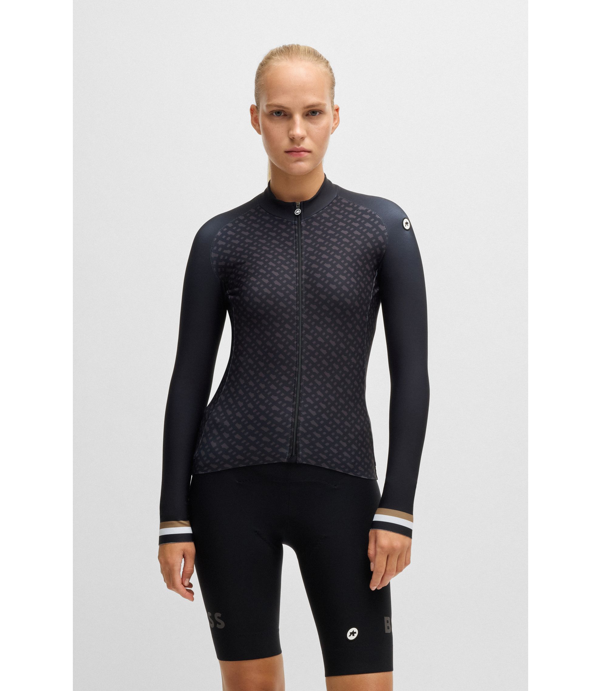 BOSS - BOSS x ASSOS ブラック トレーニングジャージー 3バック