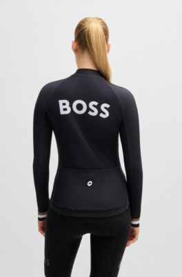 BOSS x ASSOS black training jersey with three rear pockets, Black