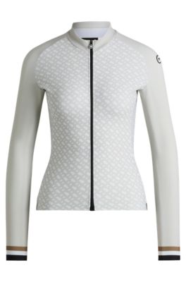 BOSS x ASSOS 콘트라스트 백 써멀 저지, 라이트 베이지