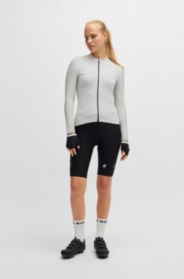 BOSS x ASSOS thermal jersey with contrast back, Light Beige