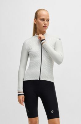 BOSS x ASSOS thermal jersey with contrast back, Light Beige