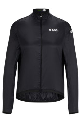 Veste coupe-vent pliable BOSS x ASSOS avec empiècements en mesh stretch