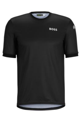 BOSS x ASSOS レギュラーフィット UPF35 ジャージートップス ロゴ, ブラック