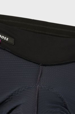 BOSS x ASSOS Shorts interni con imbottitura in schiuma, Grigio scuro