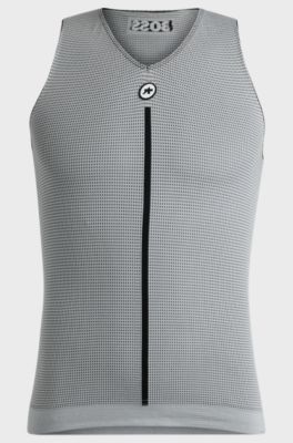 BOSS x ASSOS sleeveless base layer in ultra-light yarn, Light Grey