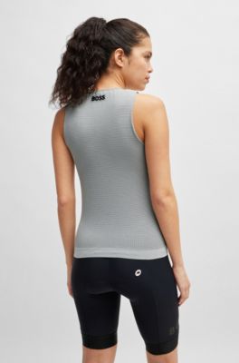 BOSS x ASSOS sleeveless base layer in ultra-light yarn, Light Grey