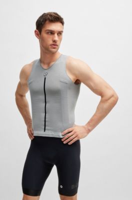 BOSS x ASSOS sleeveless base layer in ultra-light yarn, Light Grey